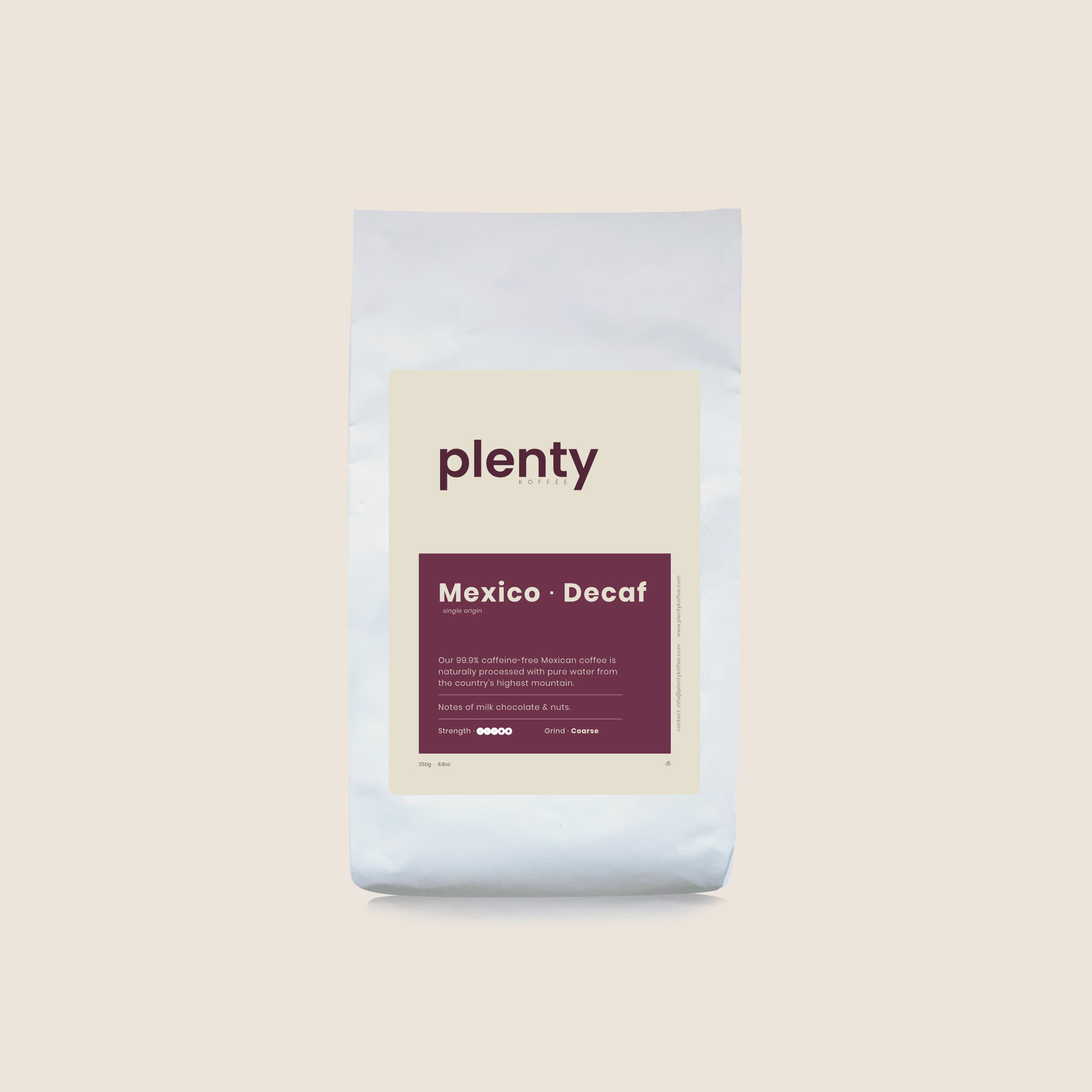 Mexican Decaf coffee bag