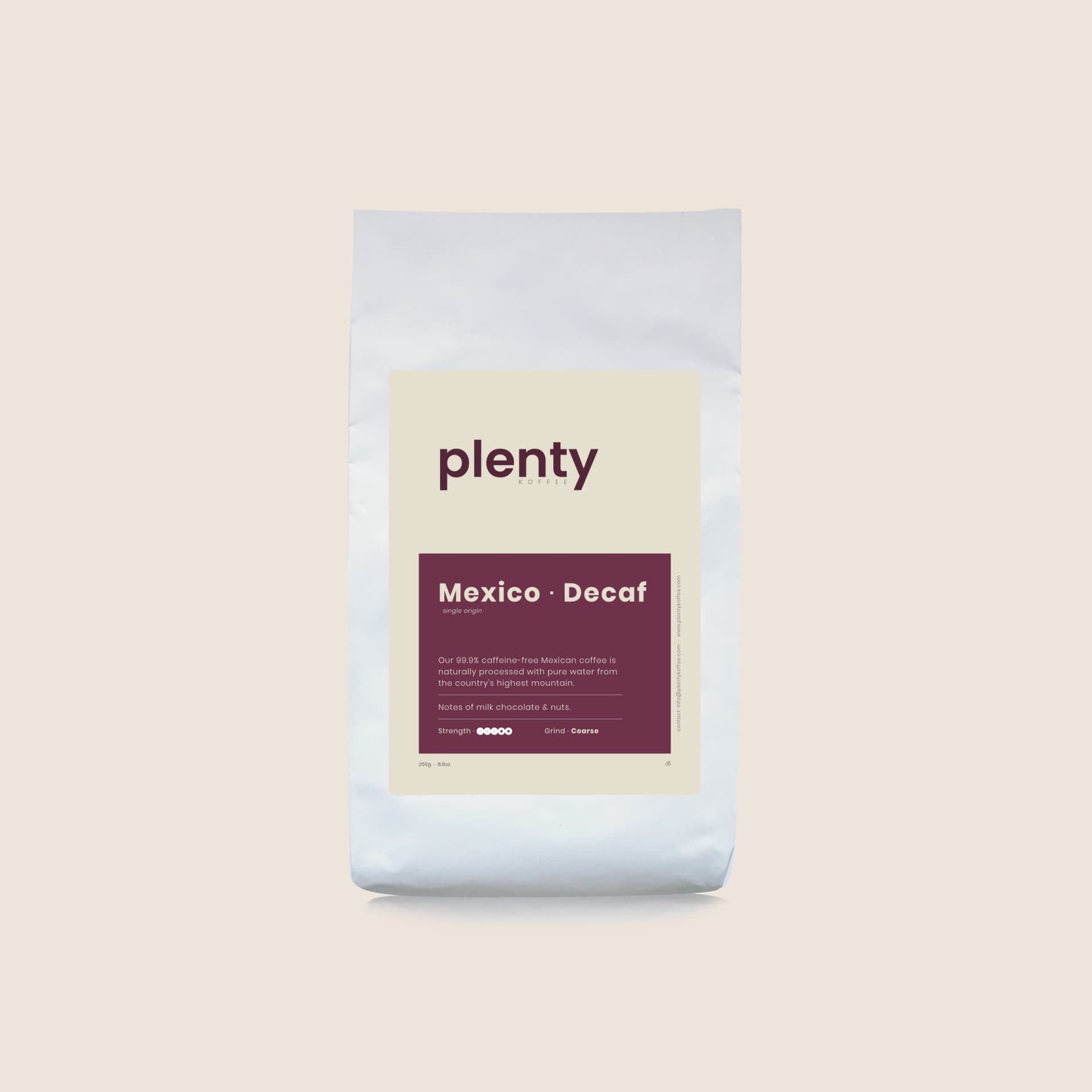Mexican Decaf coffee bag