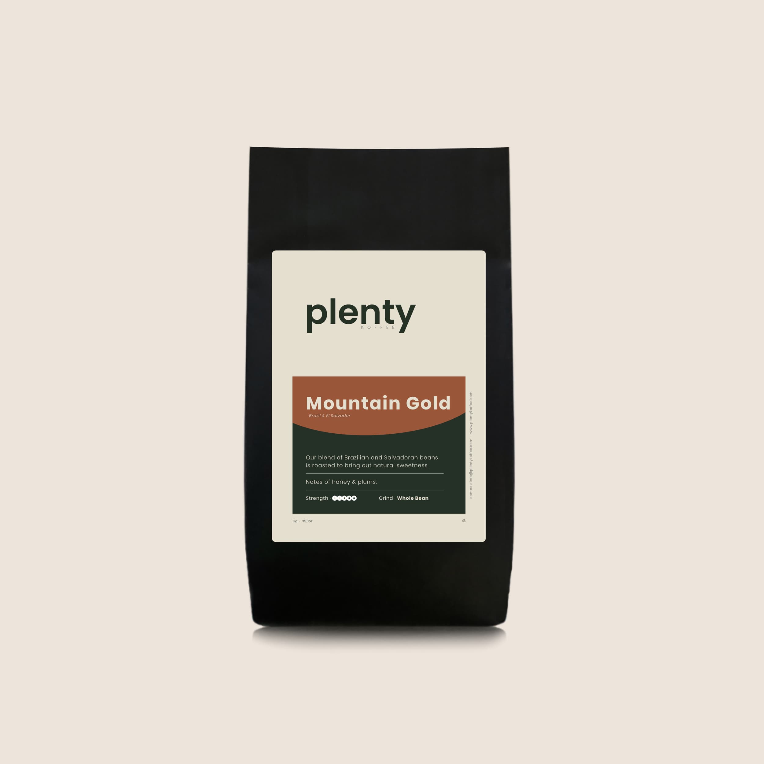 Mountain Gold coffee bag